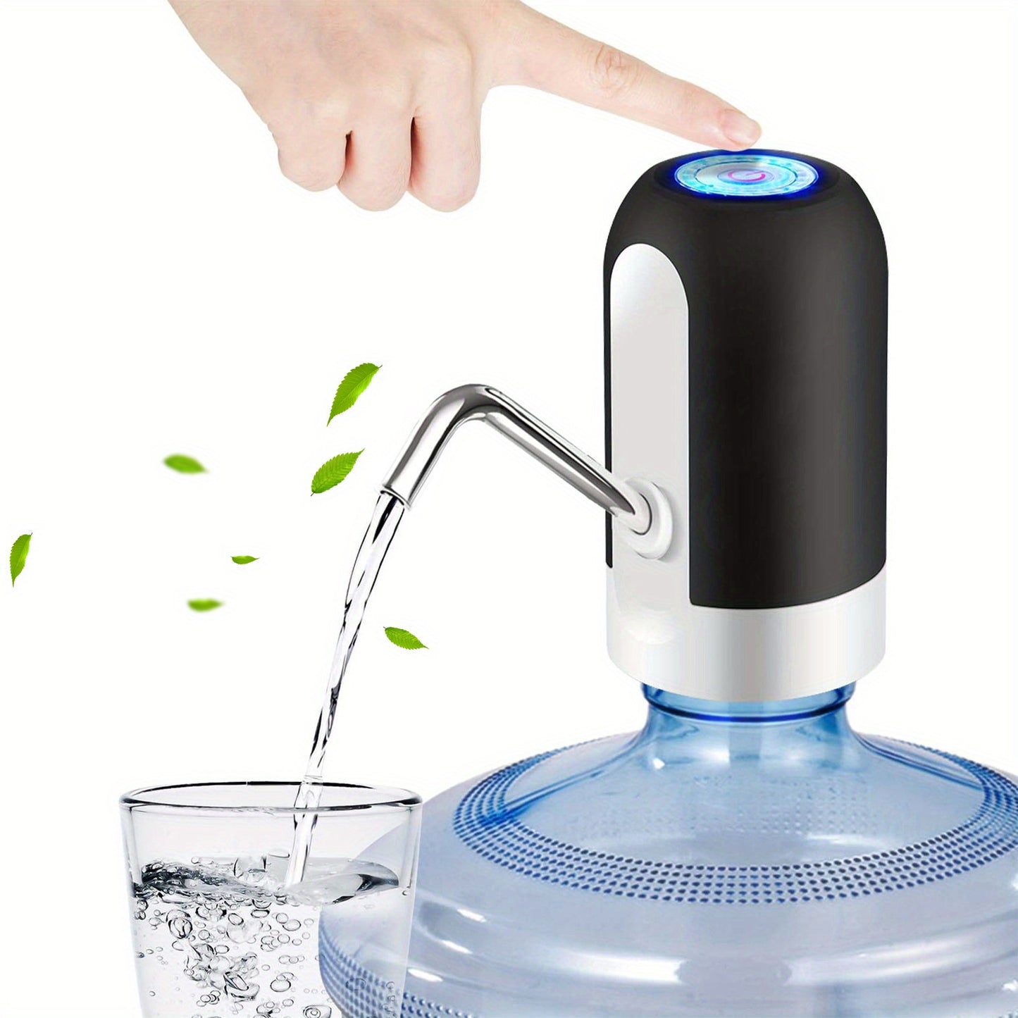 1pc Water Bottle Pump, Electric Water Bottle Pump, USB Rechargeable Automatic Drinking Water Pump For Universal 3-5 Gallon Bottles, Portable Camping Water Dispenser