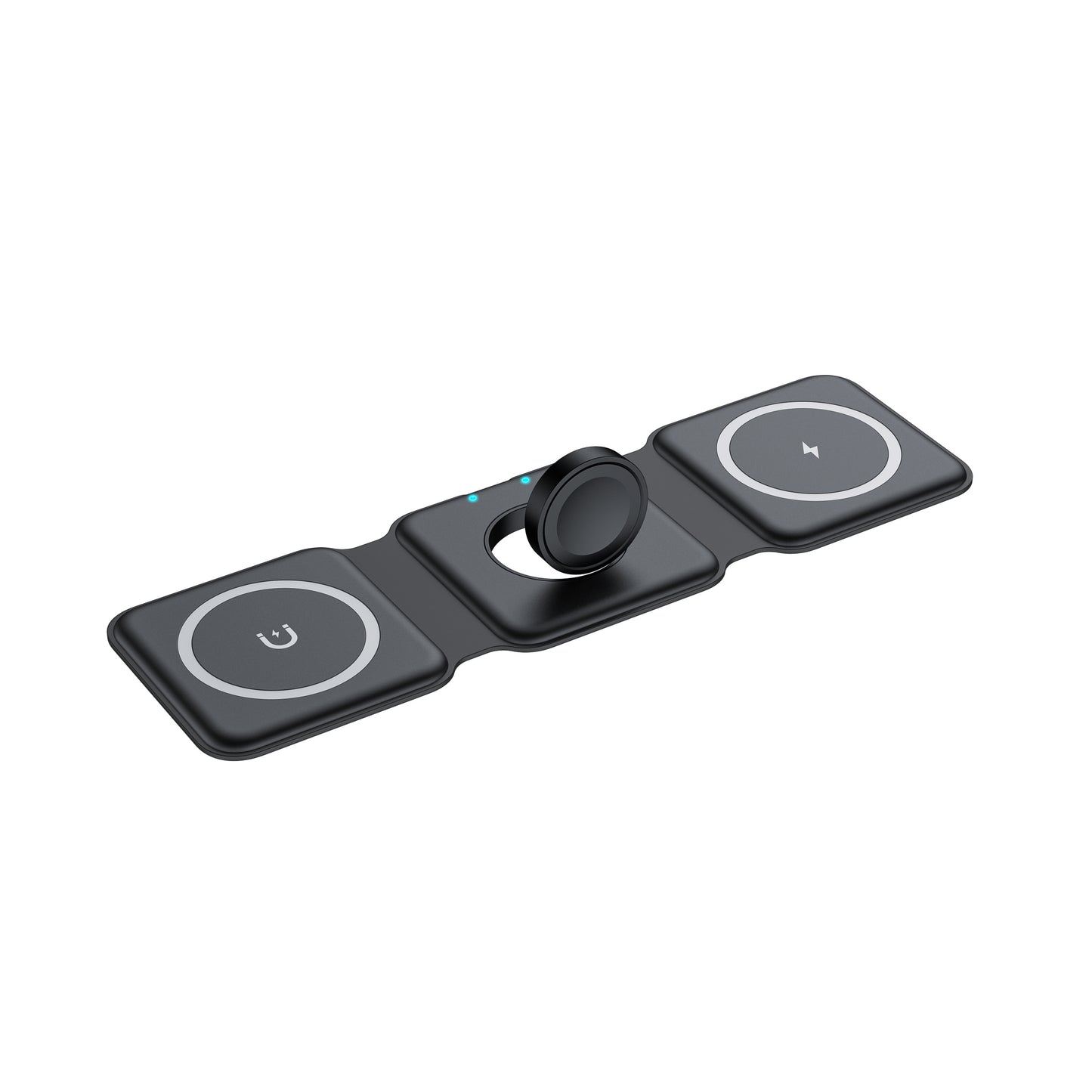 3 In 1 Wireless Charger For IPhone,Magnetic Foldable 3 In 1 Charging Station,Travel Charger For Multple Devices For IPhone 14/13/12 Series,AirPods 3/2/Pro,iWatch(Adapter Included)