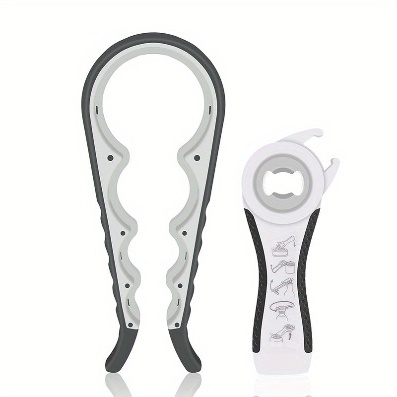 1pc Jar Opener Bottle Opener Can Opener Set 5 In 1 Cap Opener Tool Multifunctional Bottle Opener, Rubber Grip Lid Opener Tool, Kitchen Gadgets, Kitchen Accessories, Outdoor Camping