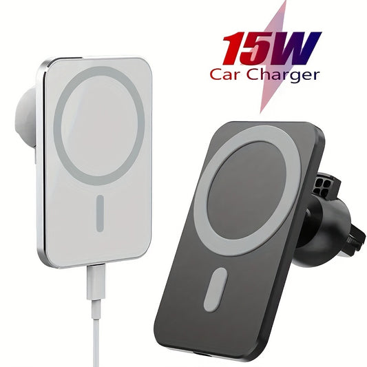 1pc 15W Magnetic Car Wireless Charger For Magsafe IPhone 12 13 14 X Pro Max Mini Air Vent Car Phone Holder Stand Fast Car Charging