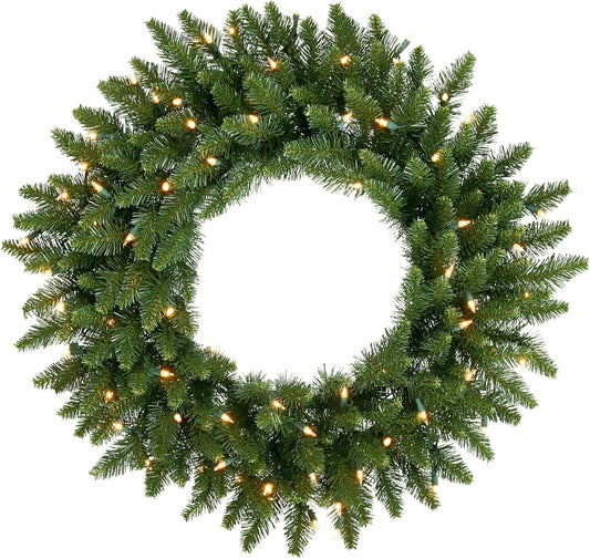 (NY-HT5319)17.7" 15 LED Lights Christmas Wreath(12 pcs/ctn)